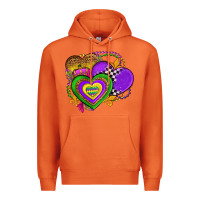 Carrot mardi gras heart olivia Premium Hoodie - OliviaCreatesArt