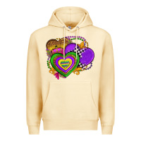Pina Colada mardi gras heart olivia Premium Hoodie - OliviaCreatesArt
