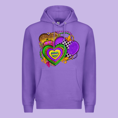 Mardi Gras Heart Olivia Premium Hoodie Designed By Oliviacreatesart