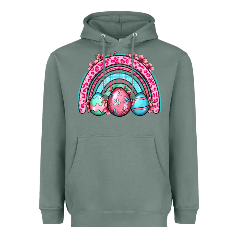Easter Eggs Rainbow Heavyweight Hoodie by OliviaCreatesArt | Teevron
