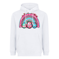 White Easter eggs rainbow Heavyweight Hoodie - OliviaCreatesArt