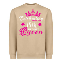 Mushroom Celebrating With the 18th Birthday Queen Heavyweight Sweatshirt - Bettercallsaul