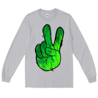 Moon Dust Green Peace Sign Long Sleeve Tee - Jasminsmagicworld