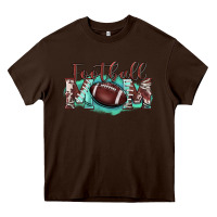 Chocolate Brown football mom Heavy Core Tee - BarkalooDesign