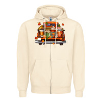 Sandshell coffee cups truck Zipper Hoodie - CowGirlArtShop