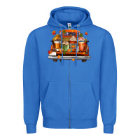 True Royal coffee cups truck Zipper Hoodie - CowGirlArtShop