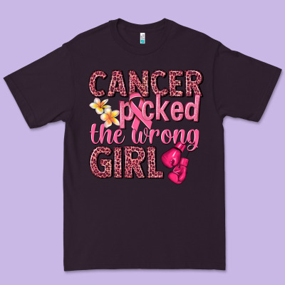 Cancer Picked The Wrong Girl Premium Tee Designed By Nancycooperartshop