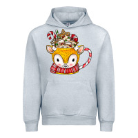Heather Grey coffee cups animal Urban Hoodie - CowhideDigitalArt