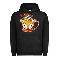 Pigment Black coffee cups animal Urban Hoodie - CowhideDigitalArt
