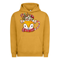 Pigment Peanut Butter coffee cups animal Urban Hoodie - CowhideDigitalArt
