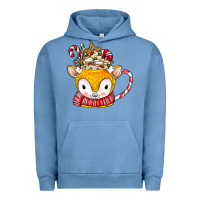 Pigment Pebble Blue coffee cups animal Urban Hoodie - CowhideDigitalArt