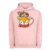 Pigment Salmon coffee cups animal Urban Hoodie - CowhideDigitalArt