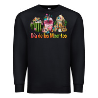 Black Mexican Día De Los Muertos Coffee Cups Premium Sweatshirt - FaDigitalArtStudio