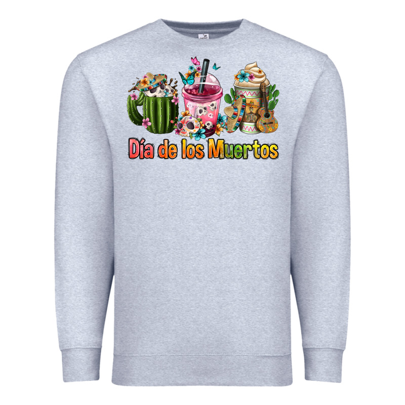 Mexican Día De Los Muertos Coffee Cups Premium Sweatshirt by FaDigitalArtStudio | Teevron