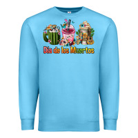 Ocean Blue Mexican Día De Los Muertos Coffee Cups Premium Sweatshirt - FaDigitalArtStudio