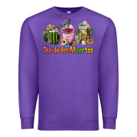 Purple Mexican Día De Los Muertos Coffee Cups Premium Sweatshirt - FaDigitalArtStudio