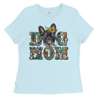 Baby Blue dog mom french bulldog Ladies Tee - BarkalooDesign