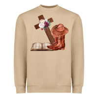 Mushroom Boots with Bible and cross Heavyweight Sweatshirt - Bettercallsaul