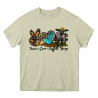 Mossy Peace Love Suffolk Sheep Heavy Core Tee - LillyAllenDesigns
