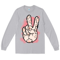 Moon Dust Floral Peace Sign Long Sleeve Tee - Jasminsmagicworld