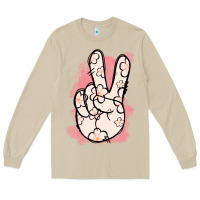 Mushroom Floral Peace Sign Long Sleeve Tee - Jasminsmagicworld
