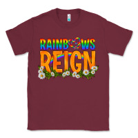Burgundy LGBTQ+ Rainbows Reign Classic Tee - BundleAndBundleShop