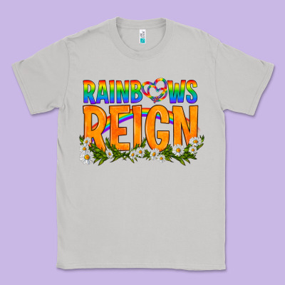 Lgbtq+ Rainbows Reign Classic Tee Designed By Bundleandbundleshop