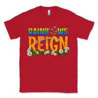 Red LGBTQ+ Rainbows Reign Classic Tee - BundleAndBundleShop