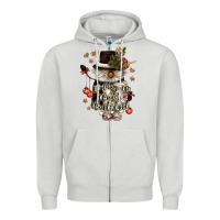 Dove Grey walking in a winter wonderland Zipper Hoodie - CowGirlArtShop