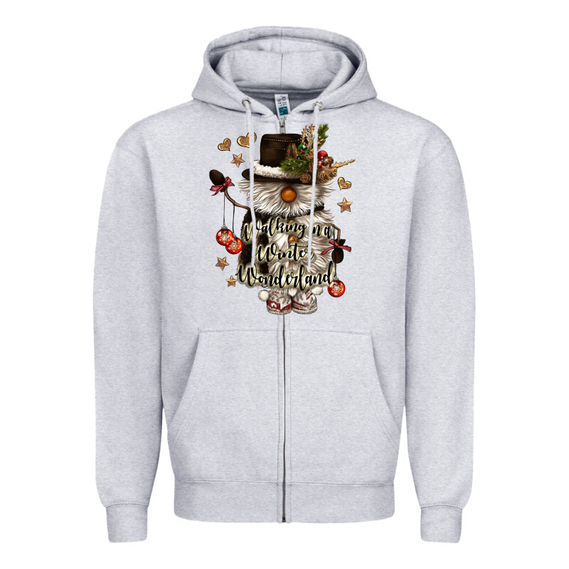 Walking In A Winter Wonderland Zipper Hoodie by CowGirlArtShop | Teevron