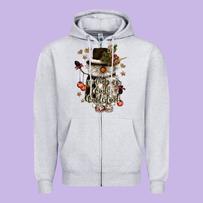 Walking In A Winter Wonderland Zipper Hoodie Designed By Cowgirlartshop