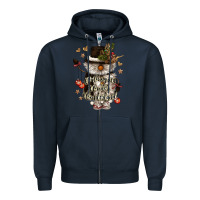 Navy walking in a winter wonderland Zipper Hoodie - CowGirlArtShop