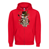 Red walking in a winter wonderland Zipper Hoodie - CowGirlArtShop