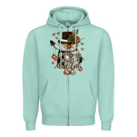 Seafoam walking in a winter wonderland Zipper Hoodie - CowGirlArtShop