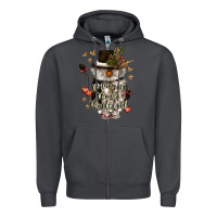 Smoke walking in a winter wonderland Zipper Hoodie - CowGirlArtShop
