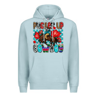Blue Mist pucker up cowboy olivia Premium Hoodie - OliviaCreatesArt
