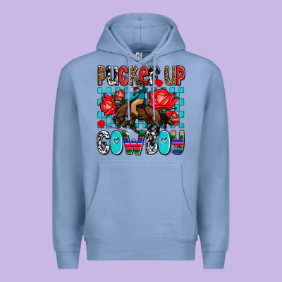 Pucker Up Cowboy Olivia Premium Hoodie Designed By Oliviacreatesart
