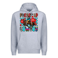 Heather Grey pucker up cowboy olivia Premium Hoodie - OliviaCreatesArt