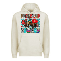 Oatmeal Heather pucker up cowboy olivia Premium Hoodie - OliviaCreatesArt