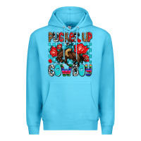 Ocean Blue pucker up cowboy olivia Premium Hoodie - OliviaCreatesArt