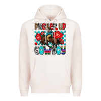 Pale Pink pucker up cowboy olivia Premium Hoodie - OliviaCreatesArt