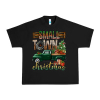 Black Small Town Christmas With Truck Urban Heavy Tee - BundleAndBundleShop