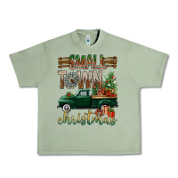 Oil Green Small Town Christmas With Truck Urban Heavy Tee - BundleAndBundleShop