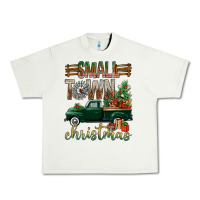 Pistachio Small Town Christmas With Truck Urban Heavy Tee - BundleAndBundleShop