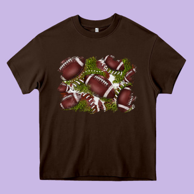 Football Background Heavy Core Tee Designed By Barkaloodesign