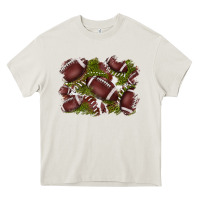 Cream football background Heavy Core Tee - BarkalooDesign