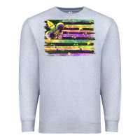 Heather Grey mardi gras flag Premium Sweatshirt - FaDigitalArtStudio