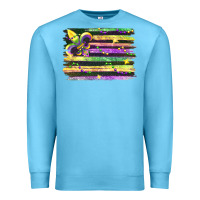 Ocean Blue mardi gras flag Premium Sweatshirt - FaDigitalArtStudio