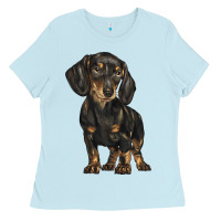 Baby Blue dachshund Ladies Tee - BarkalooDesign