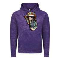 Cloud Purple Turquoise Gemstone Leopard Cowhide Tongue Vintage Hoodie - Jasminsmagicworld